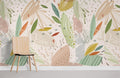 Dew On Leaves Wallpaper Mural