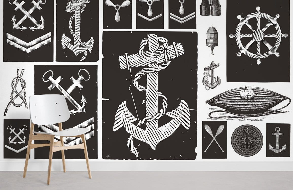 Ship Parts Wallpaper Mural Room