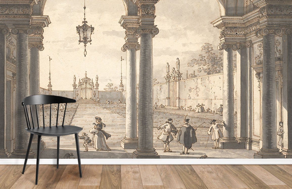 Baroque Colonnade Wallpaper Mural