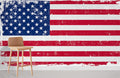 Vintage American Flag Wallpaper Mural