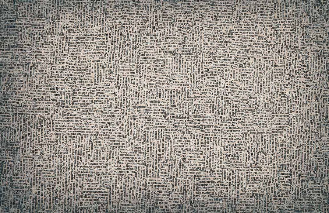 Vintage Textual Maze Grey Beige Literary Pattern Mural Wallpaper