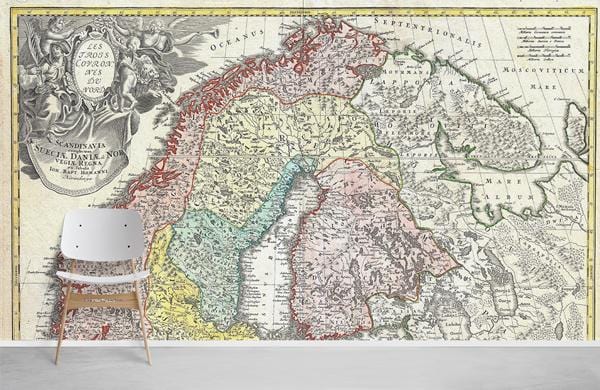 Vintage Map Wallpaper Mural