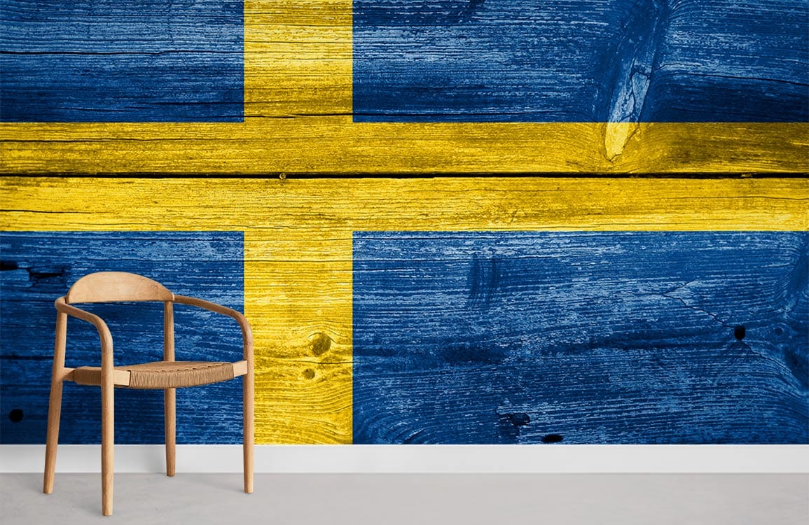 Vintage Swedish Flag Wall Murals Room