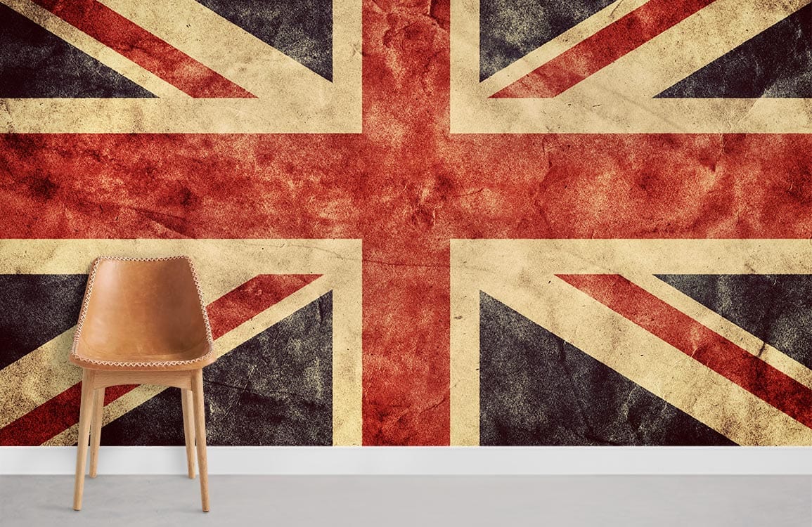 Vintage UK Flag Wallpaper Mural
