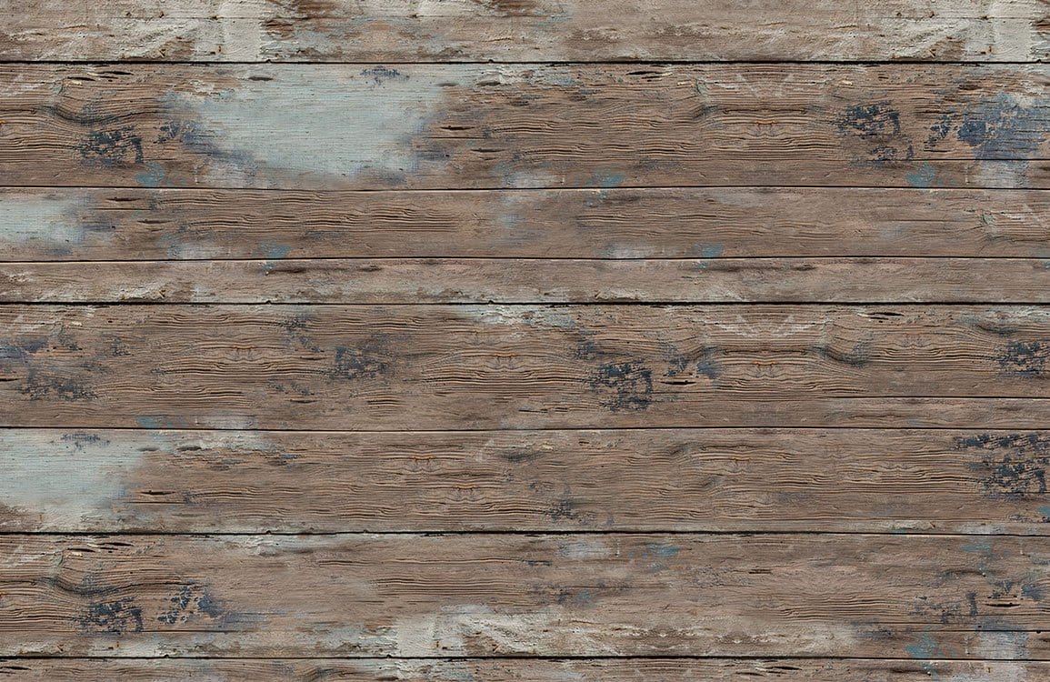 Rustic Weathered Wood Effect Brown Mural Wallpaper for Vintage Interiors