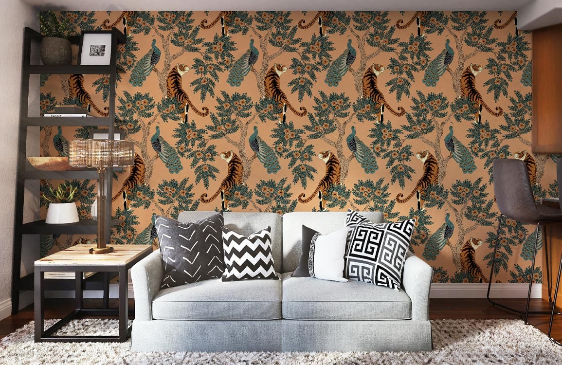 Walking Tiger Wallpaper Mural
