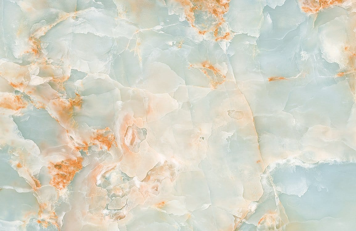 Ethereal Aqua and Coral Marble Effect Mural Wallpaper Luxurious Decor.