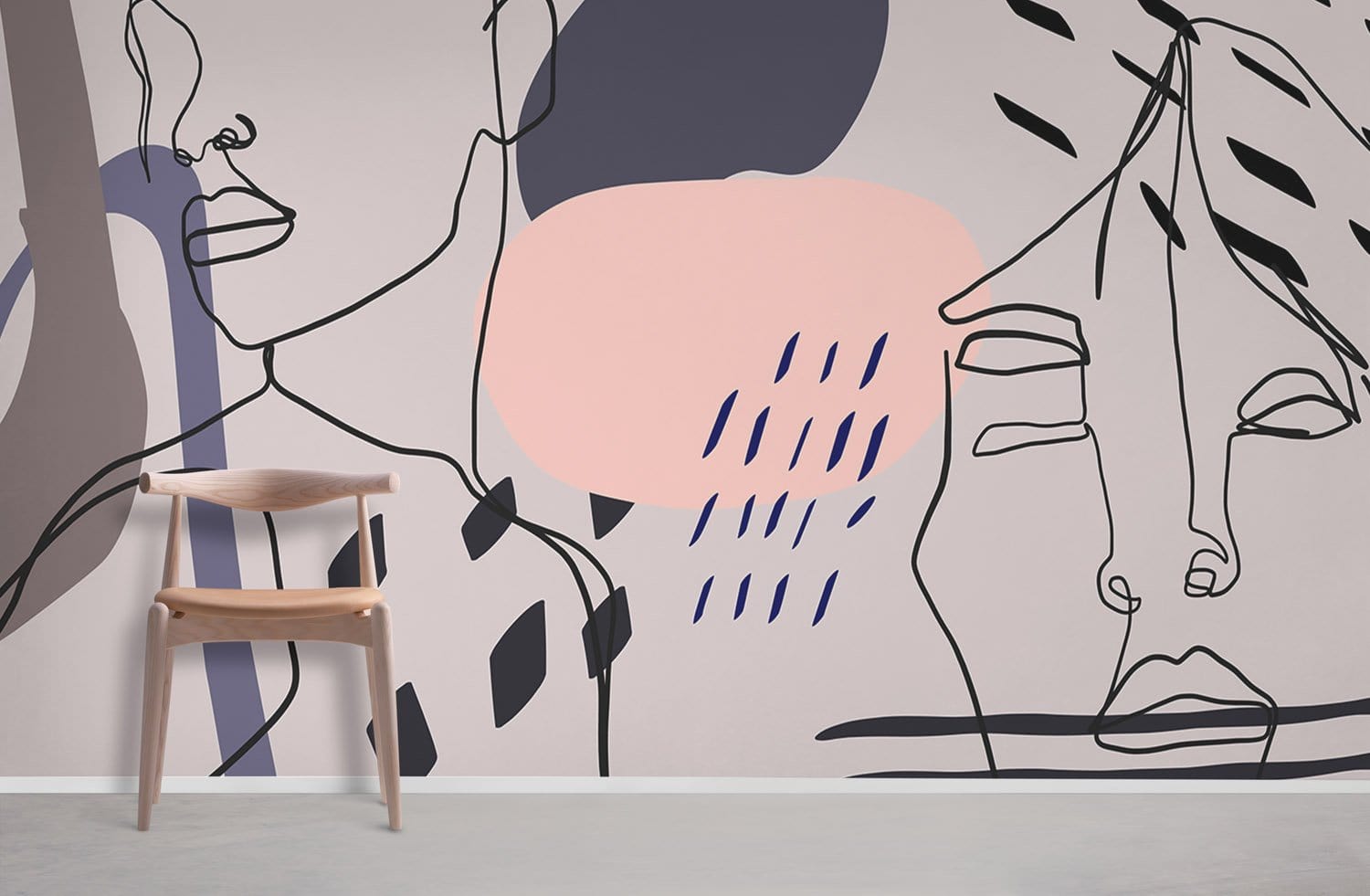 Human Portrait Wallpaper Mural