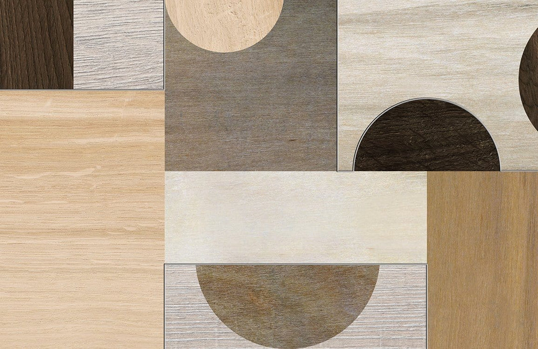 Geometric Neutral Tones Modern Style Repeated Pattern Wallpaper Design