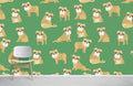 Bulldog Pattern Wallpaper Mural