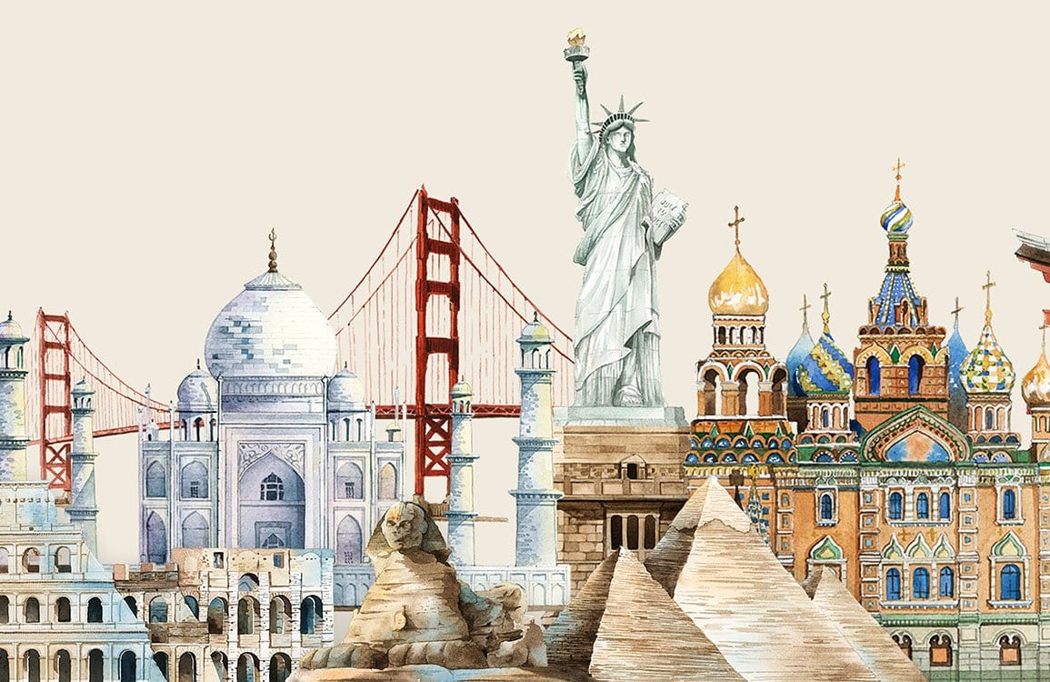 Representative Architectures Wallpaper Mural