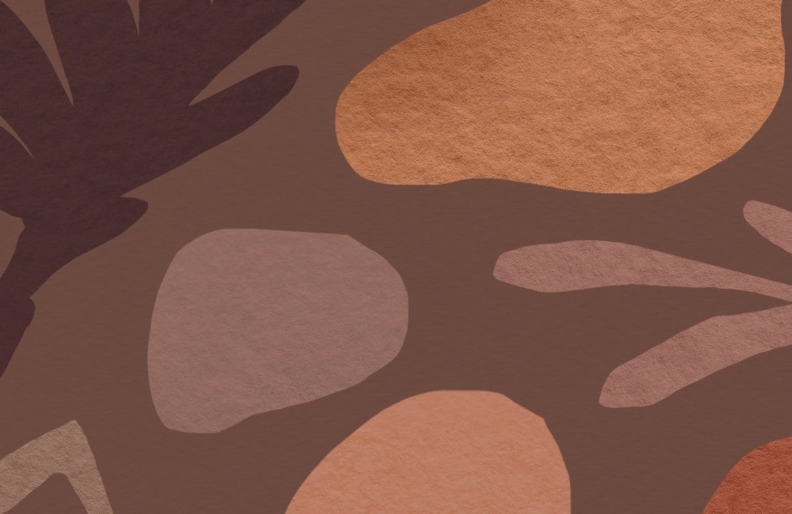 Earthy Tones Abstract Leaf Pattern Wallpaper for Modern Interiors