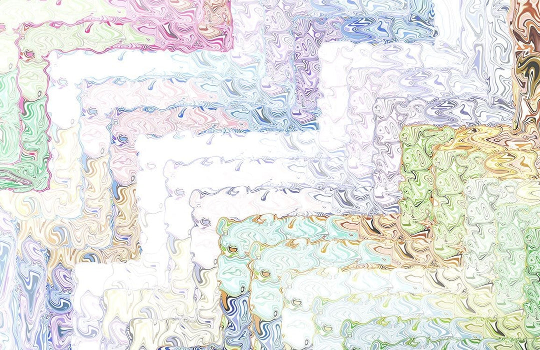 Pastel Swirls Abstract Murals: Contemporary Watercolour Style Wall Art Décor