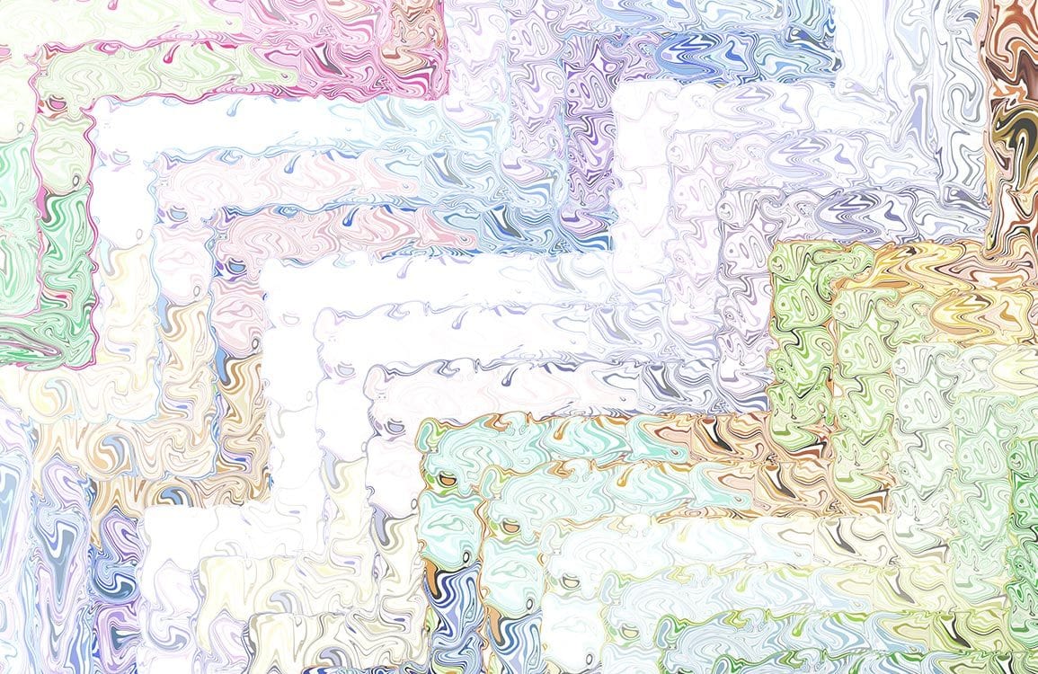 Pastel Swirls Abstract Murals: Contemporary Watercolour Style Wall Art Décor