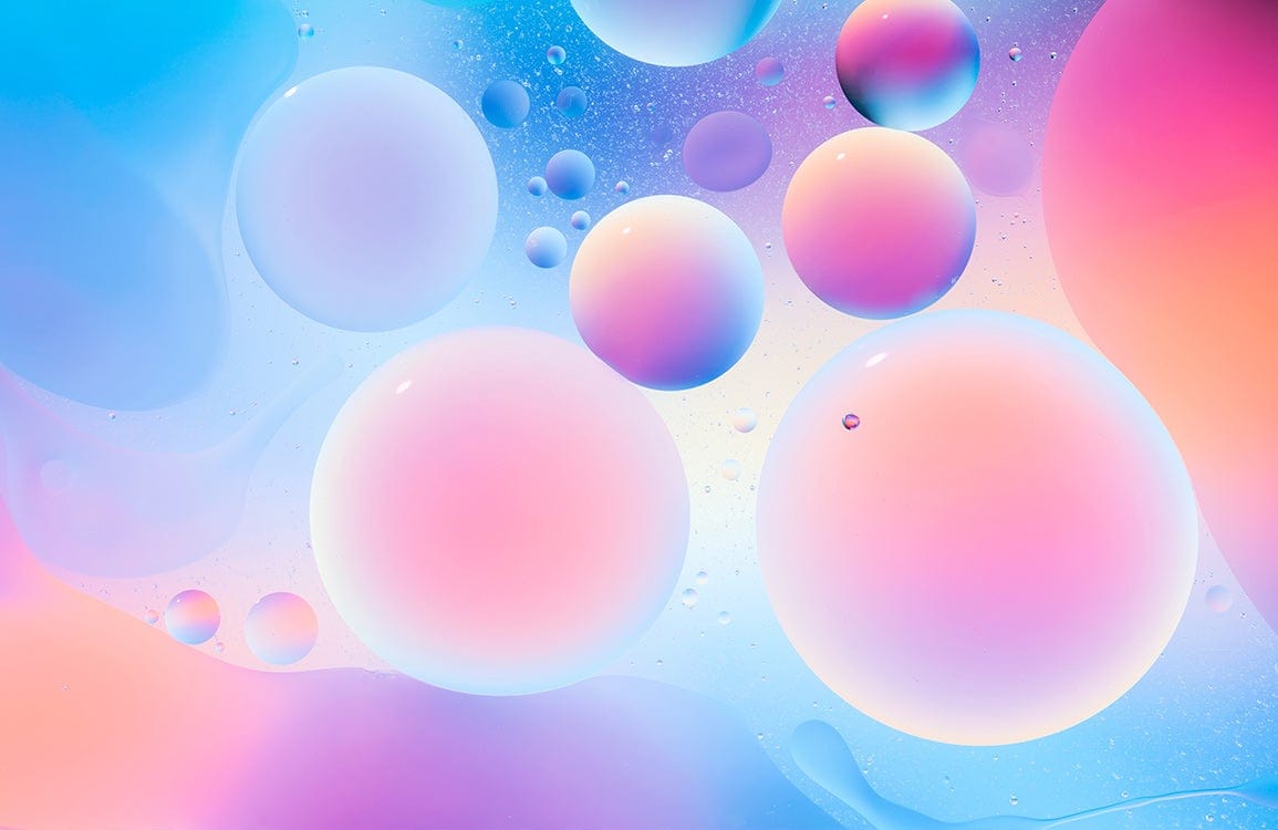 Pastel Dreamscape Bubble Pattern Wallpaper - Colourful Abstract Mural Design