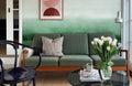 Watercolor Green Layer Wallpaper Mural