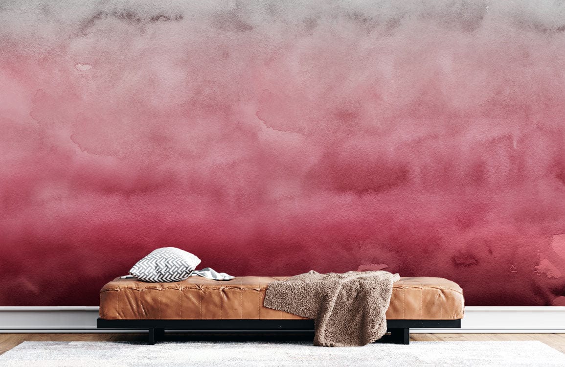 Watercolor Ombre Pink Wallpaper Mural