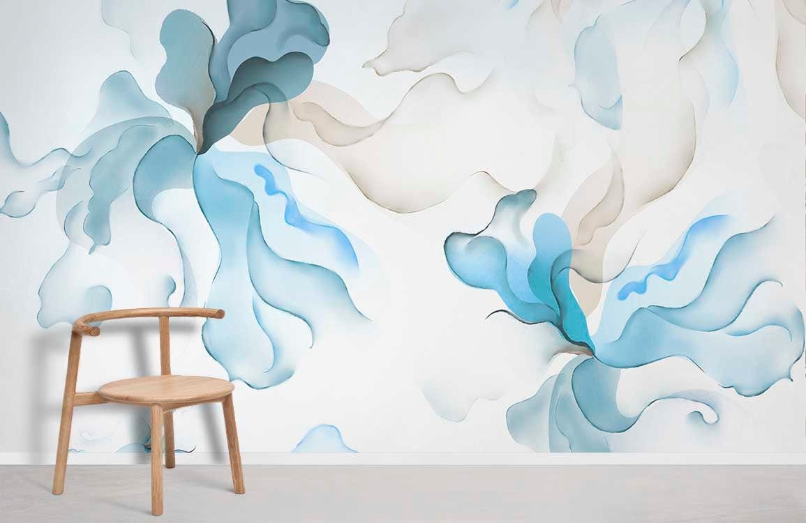 Blue Art Wallpaper Mural