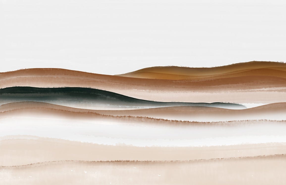 Contemporary Earthy Tones Abstract Landscape Mural Wallpaper for Modern Interiors