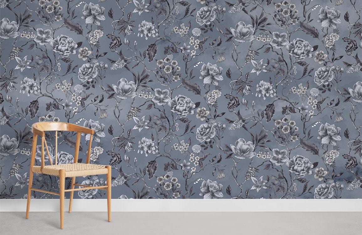 Watercolour Flower Mural Wallpaper Room