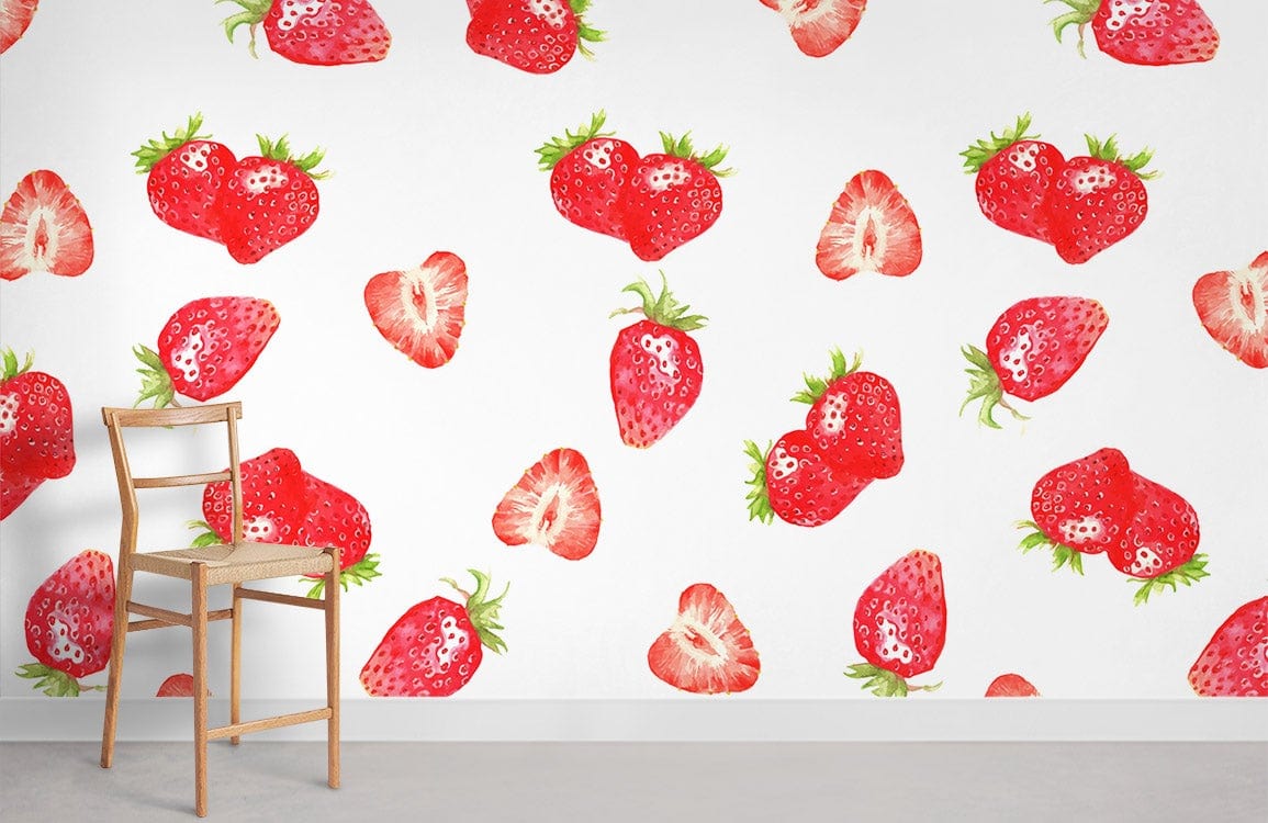 Slice Strawberry Wall Murals Room