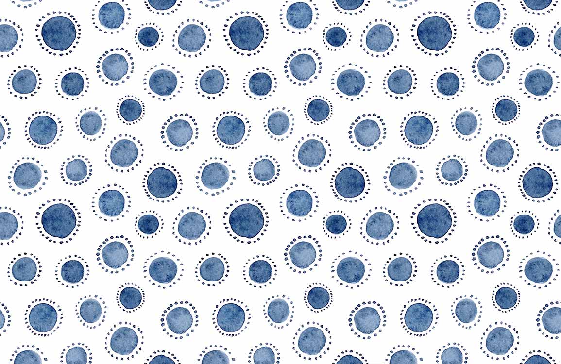 Indigo Polka Dot Wallpaper Mural