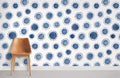 Indigo Polka Dot Wallpaper Mural