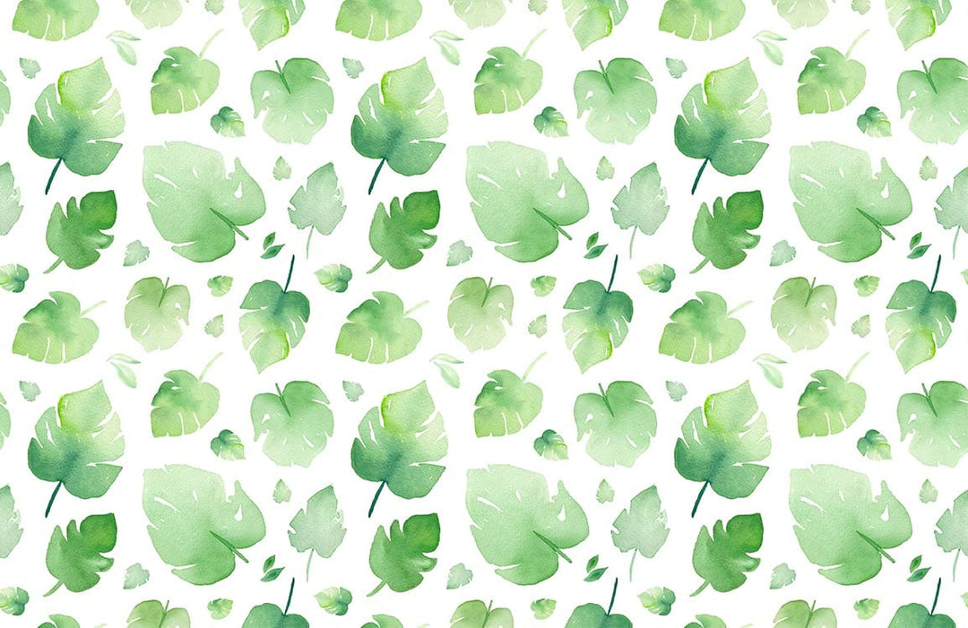 Refreshing Green Leaf Patterned Wallpaper - Botanical Foliage Design for Interiors