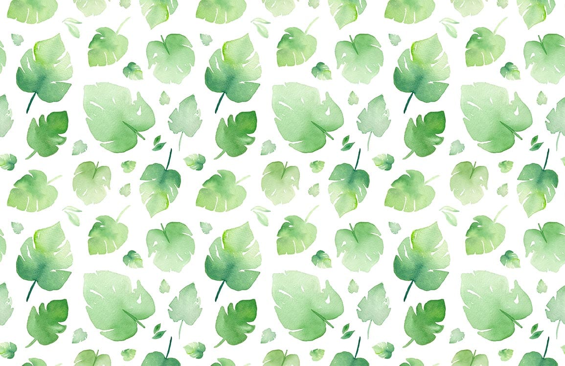 Refreshing Green Leaf Patterned Wallpaper - Botanical Foliage Design for Interiors