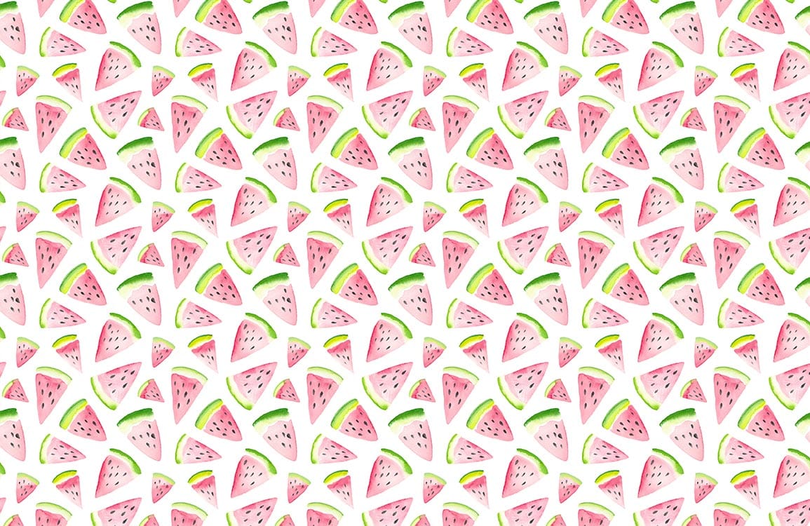 Vibrant Summer Watermelon Splash: Pink and Green Patterned Wallpaper Delight