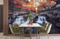 Waterfall & Maple Wallpaper Mural