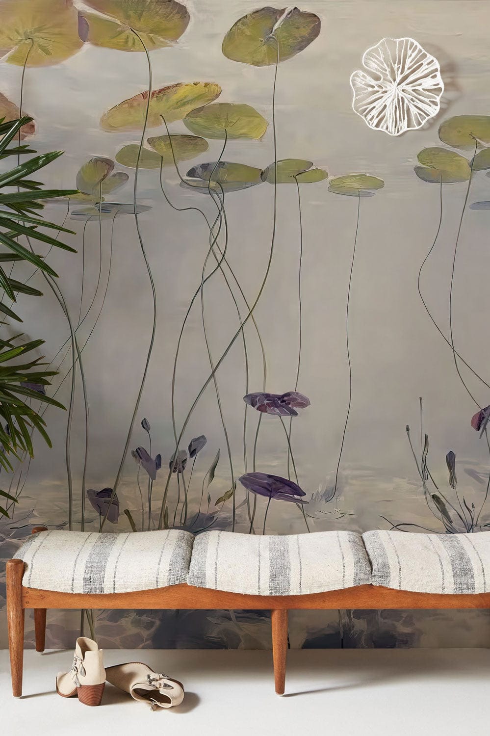 Waterlily in Pool Wall Mural for Interior Decor | 3D Everwallpaper UK