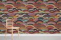 Wave Embroidery Wallpaper Mural