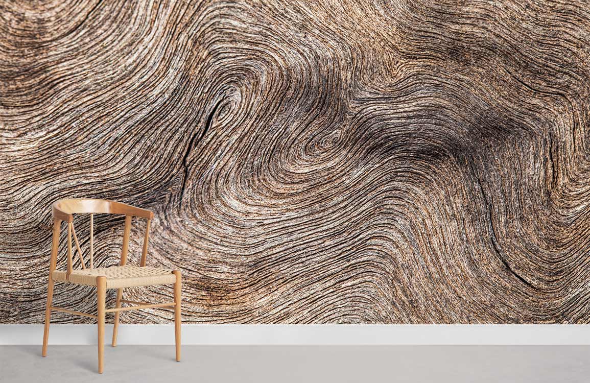 Wavy Wood Grain Wallpaper for Walls