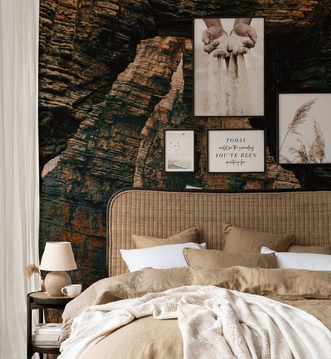 Rock Wall Wallpaper Photo Wallpaper Elegant Rock Wall White Marble