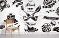 Steak & BBQ Wallpaper Mural