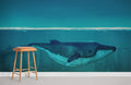 Whale in Ocean City Wallpaper Mural