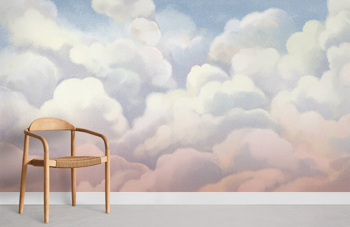White Clouds Ⅱ Wallpaper Mural Room