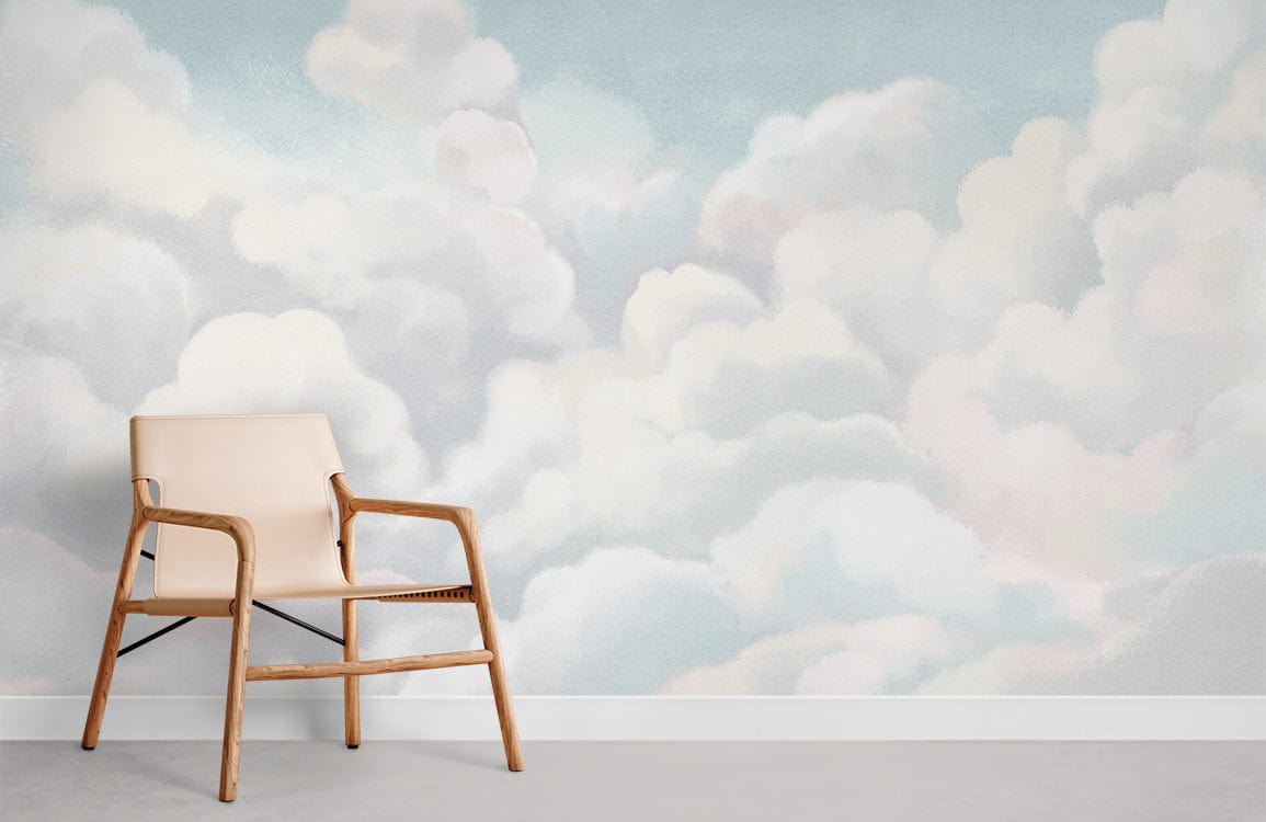 White Clouds Wallpaper Mural