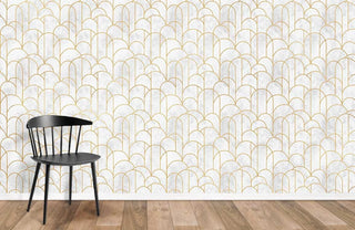 White Geometry Wallpaper Mural