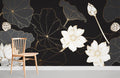 White Lotus Flower Wallpaper Mural