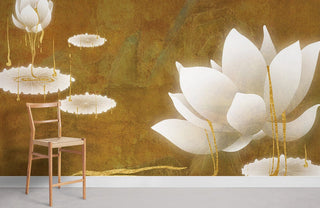 White Lotus Wallpaper Mural