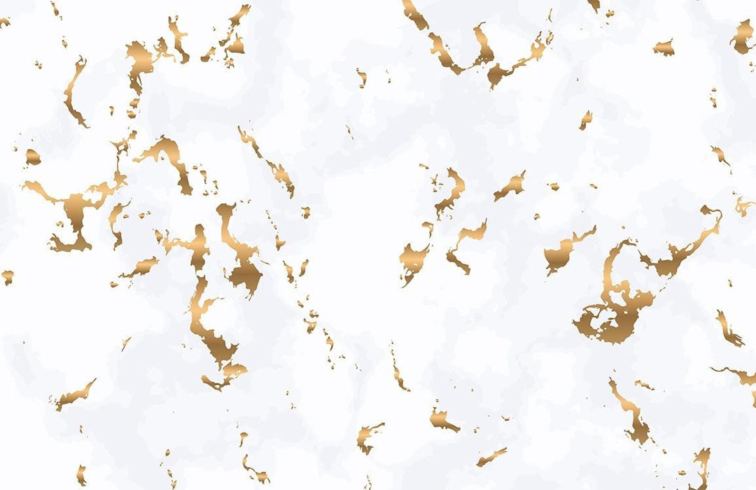 Luxury Gold and White Abstract Marble Effect Wall Mural Wallpaper