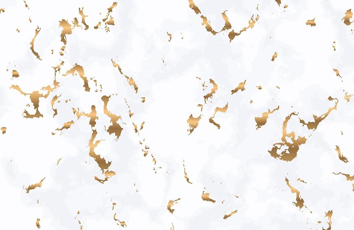 Luxury Gold and White Abstract Marble Effect Wall Mural Wallpaper