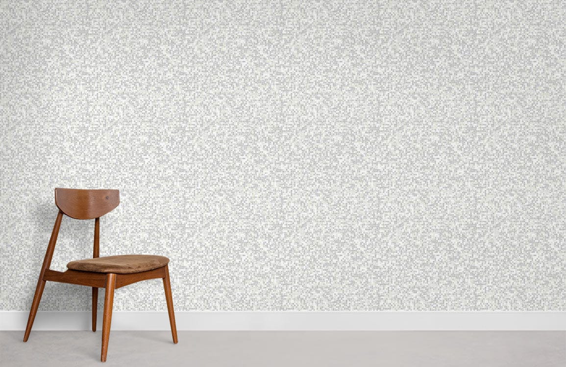 White Mosaic ll Wallpaper Mural