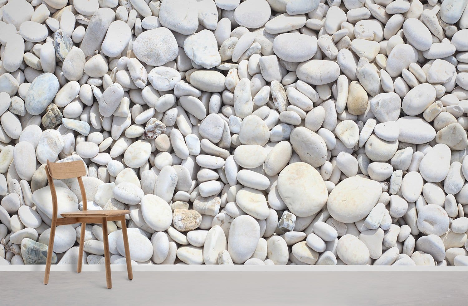 White Pebbles wallpaper mural