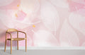 Pink Leaves Line Wallpaper Mural
