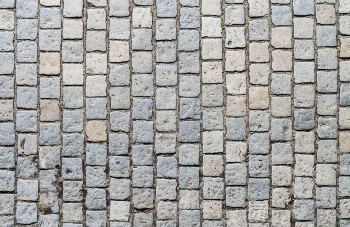 Vintage Cobblestone Pattern Wall Mural Wallpaper - Grey Beige Rustic Style