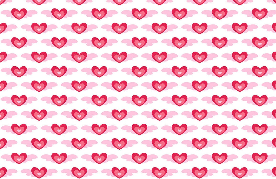 Charming Pink Heart Patterned Wallpaper for Romantic Bedroom Décor