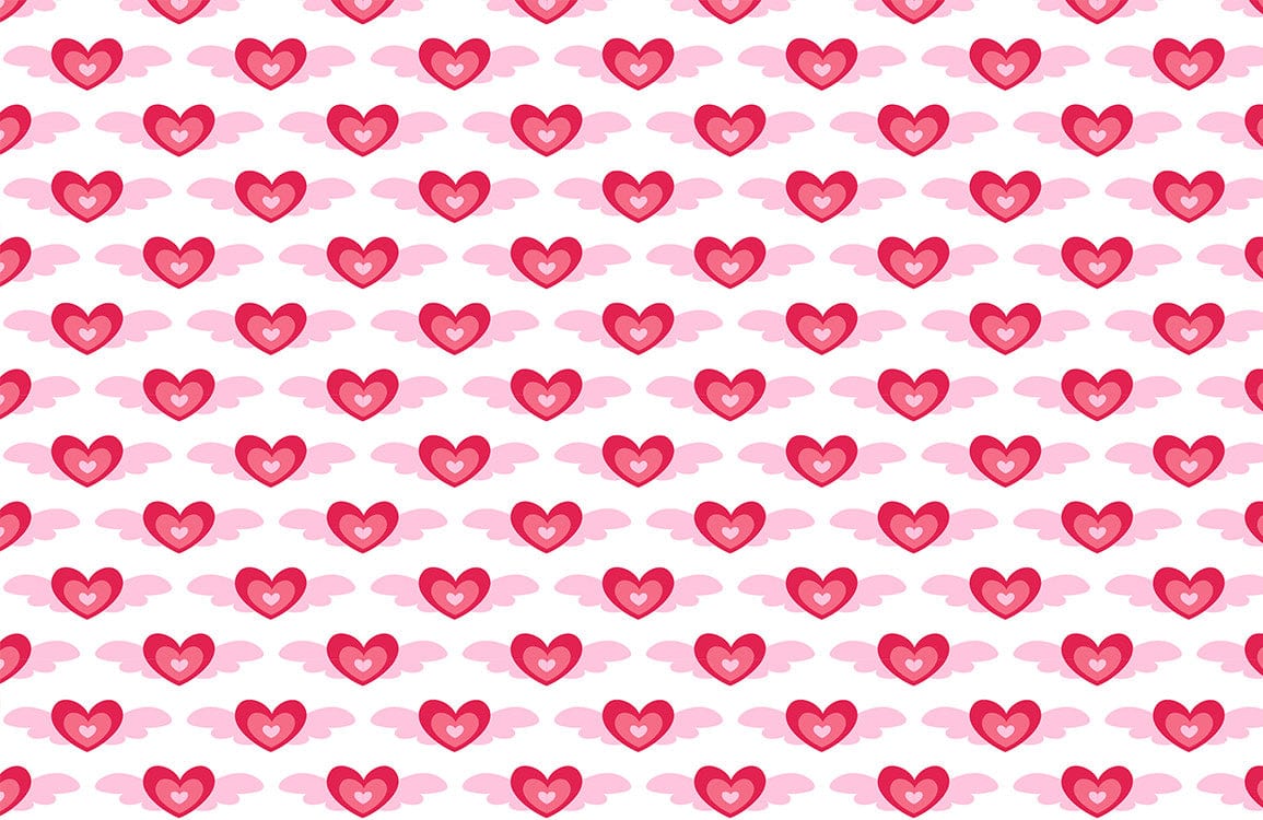 Charming Pink Heart Patterned Wallpaper for Romantic Bedroom Décor